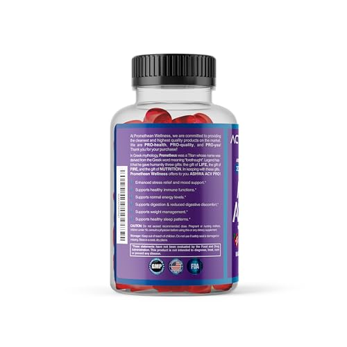 Ashwa ACV Pro Health - Sugar Free Apple Cider Vinegar Gummies, Ashwagandha Gummies Promethean Wellness uk supplements