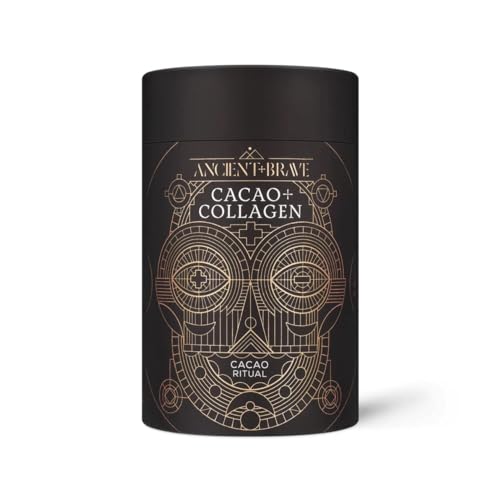 Ancient + Brave - Cacao + Collagen Powder 250g - Peruvian Raw Cacao Hot Chocolate with Grass-Fed Hydrolysed Bovine Collagen Ancient + Brave uk supplements