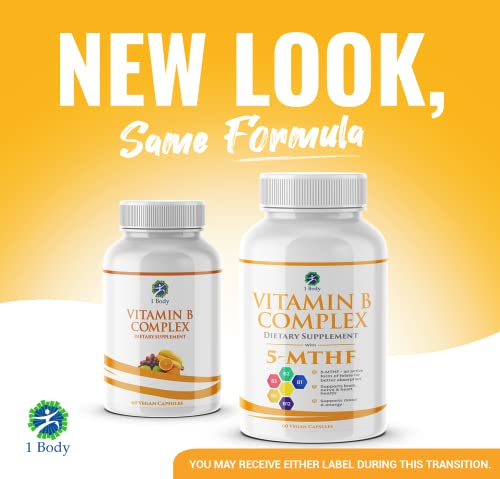1 Body Vitamin B Complex – 5-MTHF Folate with B1, B2, B5, B6 1 Body uk supplements