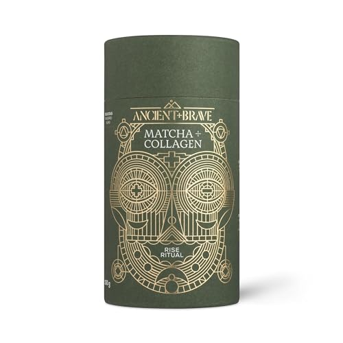 Ancient + Brave Matcha + Collagen 150g Tub - Lion's Mane Mushroom Powder Supplement Ancient + Brave uk supplements
