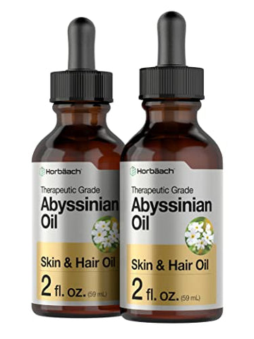 Abyssinian Oil 4 fl oz | Hair and Skin Oil | 2 Pack of 2oz | Paraben, SLS and Fragrance Free Horbäach uk supplements