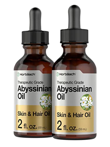 Abyssinian Oil 4 fl oz | Hair and Skin Oil | 2 Pack of 2oz | Paraben, SLS and Fragrance Free Horbäach uk supplements