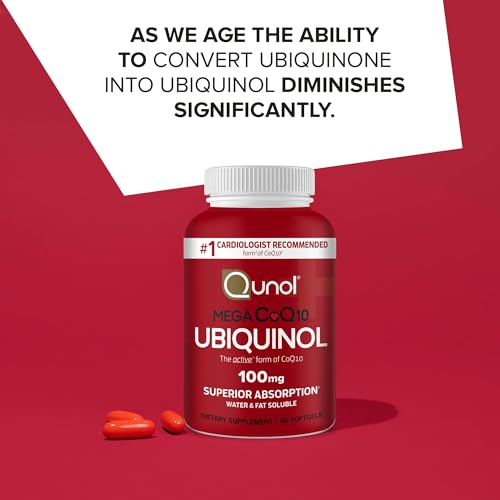 Qunol Ubiquinol CoQ10 100mg Softgels, Qunol Mega Ubiquinol 100mg - Superior Absorpti Qunol uk supplements