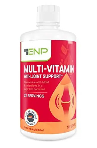 ENP Liquid Multi-Vitamin with Joint Support for Adults | Multivitamin for Women & Men | Plus Glucosamine with MSM | 32 oz | ENP uk supplements