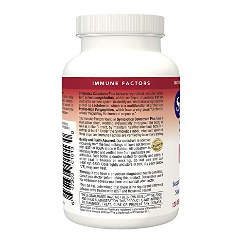 Symbiotics Colostrum 120ct Chewables Plus - Immunity Support for Adult & Kids Symbiotics uk supplements