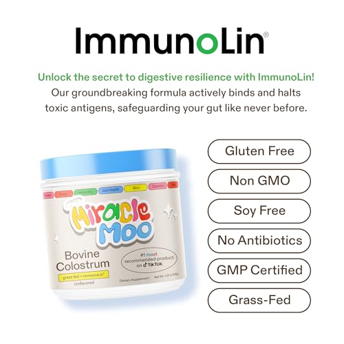 Colostrum Supplement for Gut Health, Hair Growth, Beauty and Immune Support Miracle Moo uk supplements