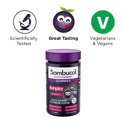 SAMBUCOL KIDS GUMMIES 30'S, 30 Count (Pack of 1) Sambucol uk supplements