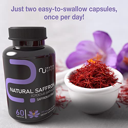 Nutra Simple Saffron Supplements 177mg, Pure Saffron Extract, Made in USA, Natural Nutra Simple uk supplements
