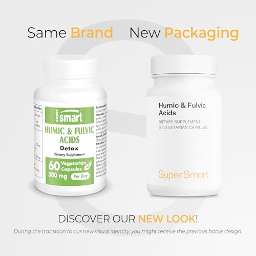 Supersmart - Humic and Fulvic Acid Supplement 300mg per Day (Patented & High Strength) - Fulvic Humic Mineral Blend | Non-GMO & Gluten Free - 60 Vegetarian Capsules Supersmart uk supplements