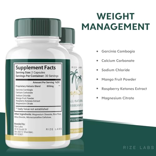 rize labs (5 Pack Tropislim Weight Loss Supplement, Tropislim Capsules for Total Body rize labs uk supplements