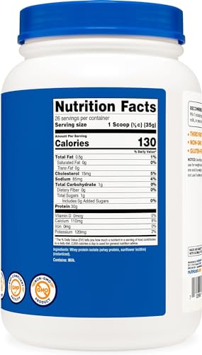 Nutricost Whey Protein Isolate (Unflavored) 2LBS Nutricost uk supplements