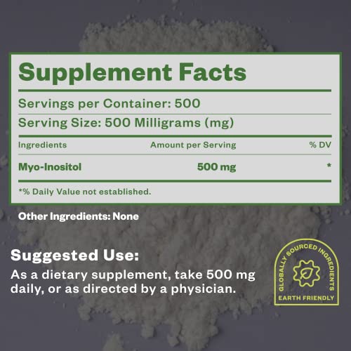 Purisure Myo-Inositol Powder, 250g, Fertility, Hormonal Balance and Ovarian Support Purisure uk supplements