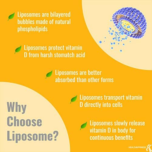 UpNourish Liposomal Vitamin D3 5000 IU Softgels - 1 Year Supply | Organic Coconut Oil Infused Vitamin D Supplements - Support Bone, Dental, Heart, Mood & Immune Health - Non GMO Gluten Free - 365 ct UpNourish uk supplements