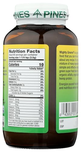 Pines Organic Mighty Greens Superfood Blend, 8 Ounce Pines uk supplements