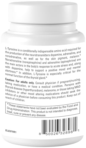 Dr.WellMe L-Tyrosine 500mg Capsules, Dietary supplements-120 Capsules DR WELLME NUTRITION uk supplements