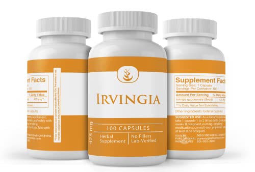 PURE ORIGINAL INGREDIENTS Irvingia, (100 Capsules) Always Pure, No Additives Or Fillers PURE ORIGINAL INGREDIENTS uk supplements