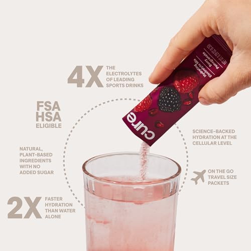 Cure Hydrating Plant Based Electrolyte Mix | FSA & HSA Eligible | Powder for Dehydration Cure Hydration uk supplements