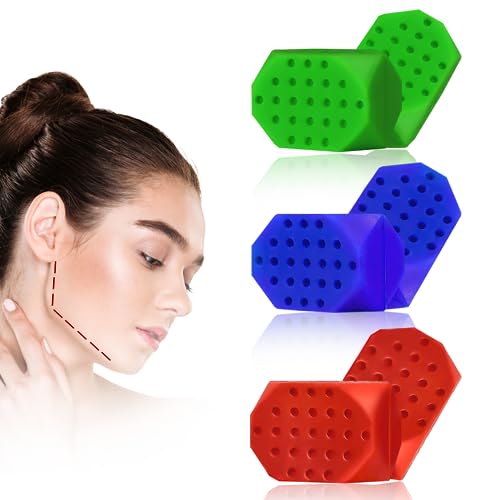 Jawline Exerciser for man&women, Jaw Exerciser, 3 Resistance Levels(6 pcs) Silicone Jawline MUWIGO uk supplements