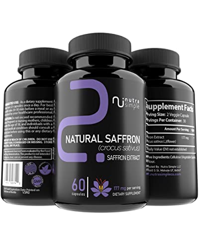 Nutra Simple Saffron Supplements 177mg, Pure Saffron Extract, Made in USA, Natural Nutra Simple uk supplements
