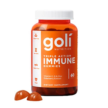 Goli Immune Vitamin Gummy - 60 Count - Elderberry, Vitamin C, D & Zinc, Vegan, Non-GMO Goli uk supplements