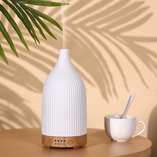 Coolego Ceramic Diffuser, 100ml Essential Oil Diffuser Ultrasonic Cool Mist Aromatherapy Diffuser Coolego uk supplements