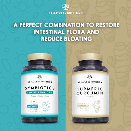 Probiotics 150 Billion CFU - 20 Strains with Prebiotics & Zinc. Highest Concentration N2 Natural Nutrition uk supplements