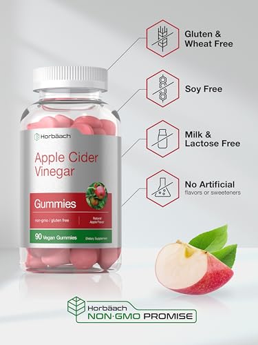 Horbaach Vegan Apple Cider Vinegar Gummies | 90 Count | ACV Supplement | Natural Horbäach uk supplements