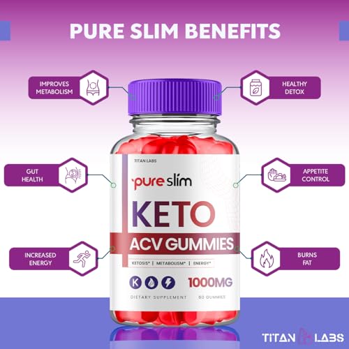 (3 Pack) Pure Slim Keto ACV Gummies, Pure Slim Keto ACV Advanced Weight Loss 1000 MG Titan Labs uk supplements