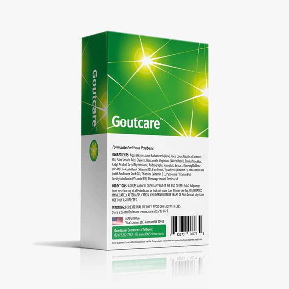 Vita Sciences GoutCare Soothing Cream for Occasional Discomfort. Intensive Soothing Cream - Fast-Acting Topical Application for Comfort Where and When You Need It Most. Safe & Effective Vita Sciences uk supplements