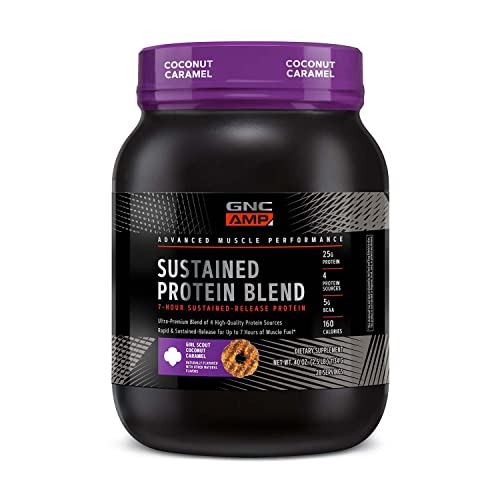 GNC AMP Sustained Protein Blend | Targeted Muscle Building and Exercise Formula GNC uk supplements