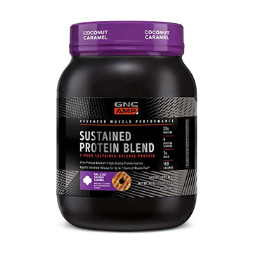 GNC AMP Sustained Protein Blend | Targeted Muscle Building and Exercise Formula GNC uk supplements