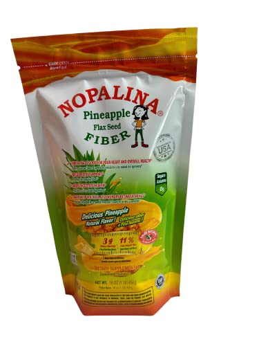 NOPALINA Flax Seed Plus Fiber Colon Detox 1lb - Pineapple Flavor (1LB) Nopalina uk supplements