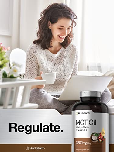 Keto MCT Oil Capsules 3600mg | 300 Softgels | Coconut Oil Pills | Non-GMO and Gluten Horbäach uk supplements