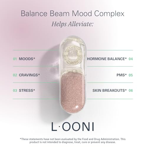 LOONI Balance Beam Mood Complex Supplement | PMS Relief with Ashwagandha, Vitamin B12 L·OONI uk supplements