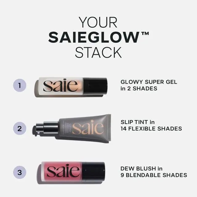 Saie Cheek Flush Duo - Dew Liquid Blush (.40 oz, Spicy), SuperSuede Baked Powder Blush (.01 oz, Ciao) - Layerable, Skin-Nourishing Blushes for a Seamless Radiant Finish Saie uk supplements