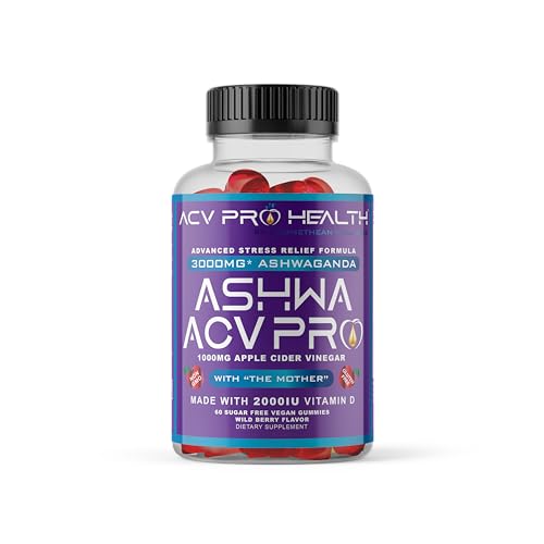 Ashwa ACV Pro Health - Sugar Free Apple Cider Vinegar Gummies, Ashwagandha Gummies Promethean Wellness uk supplements