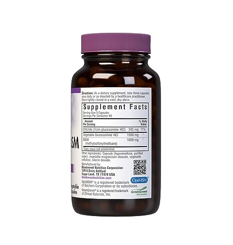 BlueBonnet Vegetarian Glucosamine Plus MSM Supplement, 120 Count ('743715011151) BlueBonnet uk supplements