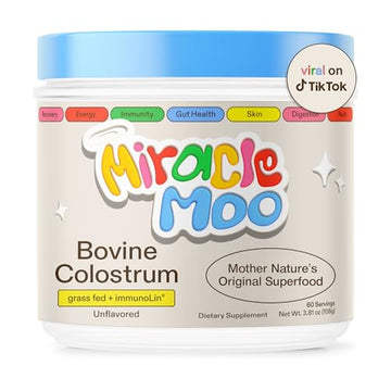 Colostrum Supplement for Gut Health, Hair Growth, Beauty and Immune Support Miracle Moo uk supplements