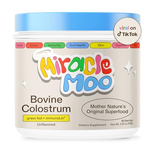 Colostrum Supplement for Gut Health, Hair Growth, Beauty and Immune Support Miracle Moo uk supplements