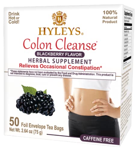 Hyleys Colon Cleanse Tea Blackberry Flavor - 50 Tea Bags (6 Pack - 300 Tea Bags Total) HYLEYS uk supplements