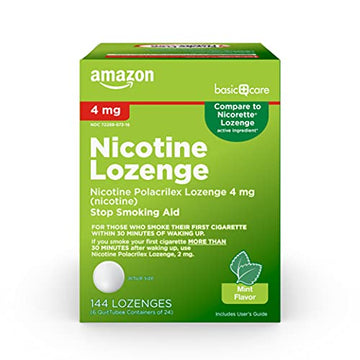 Amazon Basic Care Nicotine Polacrilex Lozenges, 4 mg, Mint Flavor Amazon Basic Care uk supplements