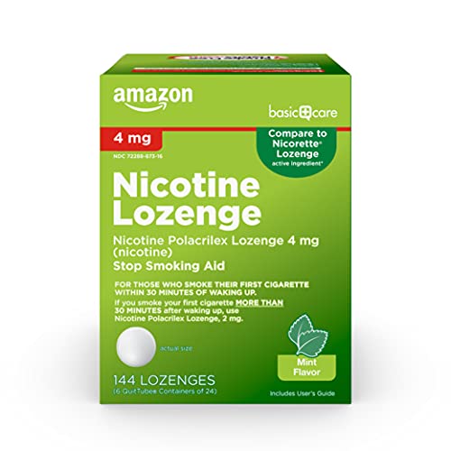 Amazon Basic Care Nicotine Polacrilex Lozenges, 4 mg, Mint Flavor Amazon Basic Care uk supplements