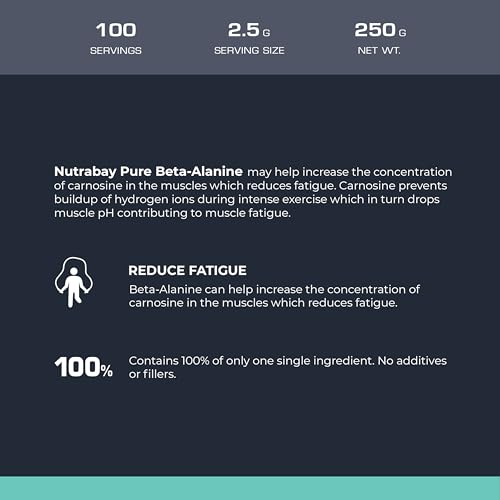 Nutrabay Pure 100% Beta Alanine Powder, Pre Workout supplement for Men & Women Nutrabay uk supplements