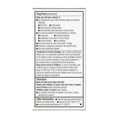 GoodSense Dual Action Acetaminophen and Ibuprofen (NSAID) Tablets, 250 mg/125 mg, Back Pain, 72 Count GoodSense uk supplements