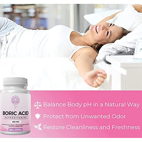 Magic V Steam Boric Acid Suppositories 600 MG 30 Count Optimal PH Support Made in The USA Magic V Steam uk supplements