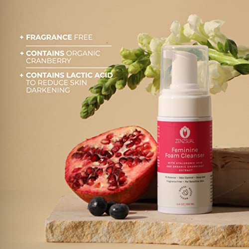 ZENZSUAL Feminine Foam Cleanser with Hyaluronic Acid and Organic Cranberry Extract – PH Balance ZENZSUAL uk supplements
