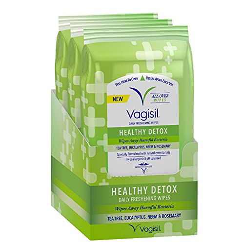 Vagisil Wipes for All Over Cleaning, Health Detox, Formulated with Essential Oils, 20 Wipes Vagisil uk supplements