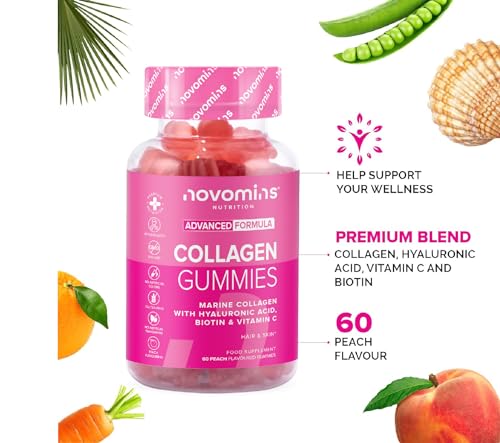 Novomins Collagen Gummies - Marine Collagen Gummies - Superior Type 1 Hydrolysed Collagen novomins uk supplements