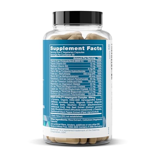 Eu Natural Vitality Cortisol Manager – Fight Fatigue, Feel Calm & Balanced – Healthy Cortisol Eu Natural uk supplements