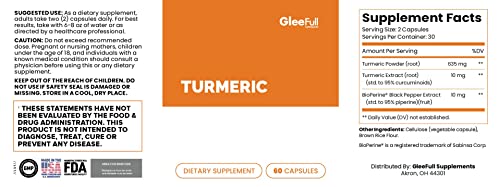 GleeFull Supplements Complete Turmeric | Use to Help with Joints & Inflammation | Supports GLEEFULL SUPPS uk supplements